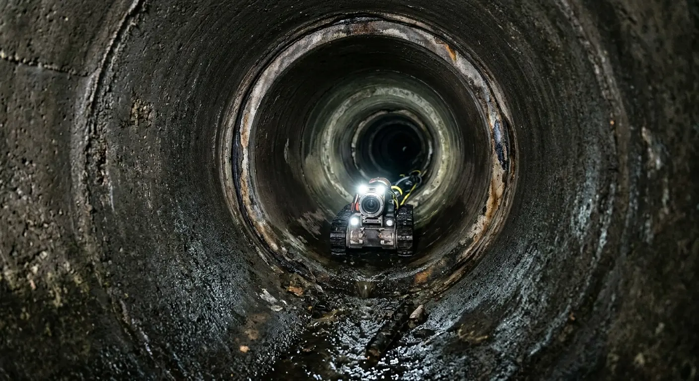 Robotic sewer camera inspecting pipe interior for Sewer Line Repair in Port St. John